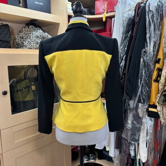 Alberto Makali Striped Yellow/Black Size 2 Jacket - Picture 3 of 8